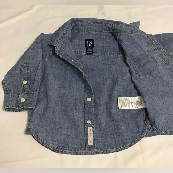 Gap Baby Boy 2-piece Chambray Shirt and Splendid Pants Size 6-12 Month - K327 - Picture 7 of 12